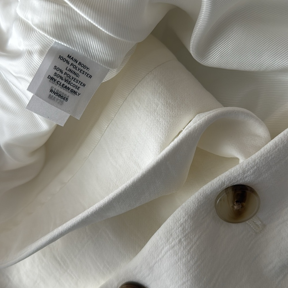Open Edit White Curator Notched Lapel Vest XXS - Picture 6 of 8